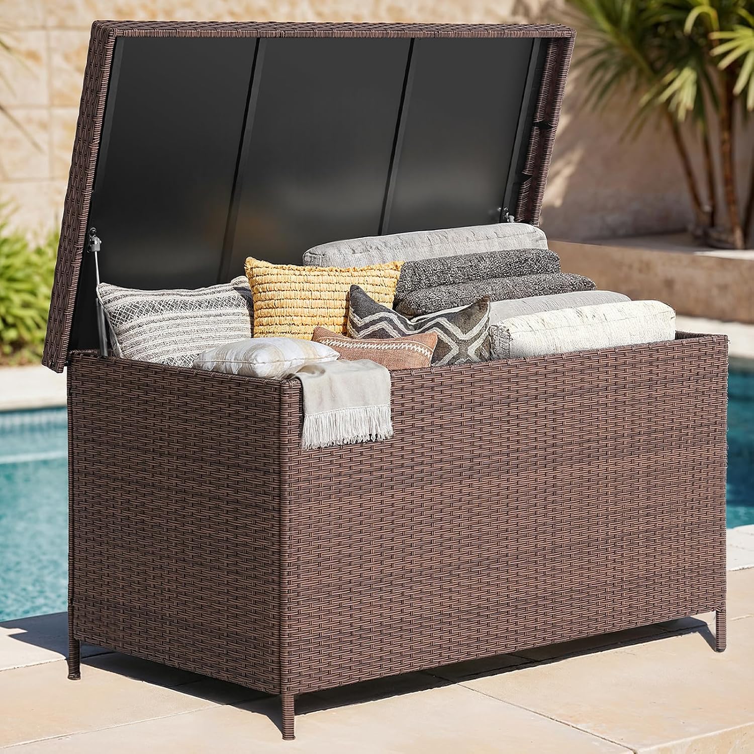 Outdoor Furniture Xl - 158 Gallon XL Resin Opbergbox Waterdicht