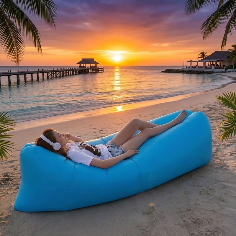 Outdoor Furniture Arhaus - Draagbare opblaasbare luchtbank, snel opblaasbare waterdichte