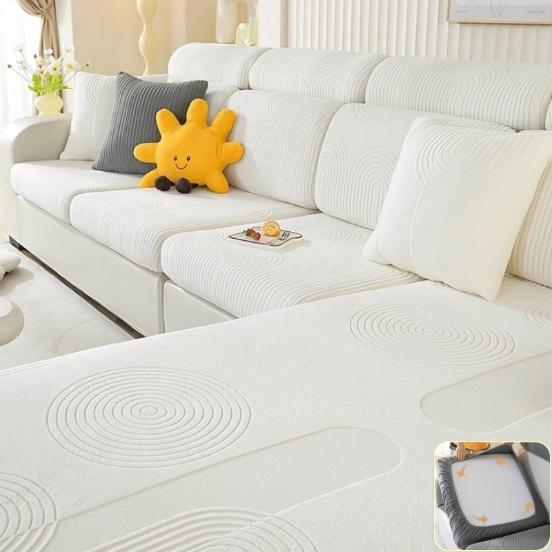 Outdoor Furniture Xl - Elastische Jacquard fluwelen bankkussenhoes, sectionele bankzitkussenhoezen,