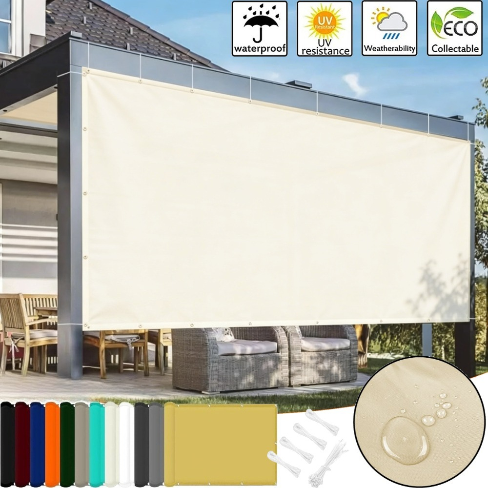Sun Sail Shade - Pergola zonnescherm met ogen, waterdicht schaduwdoek,
