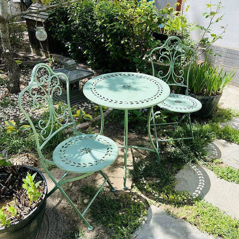 Outdoor Furniture Metal Chairs - Franse landelijke ijzeren tafel en stoelen,