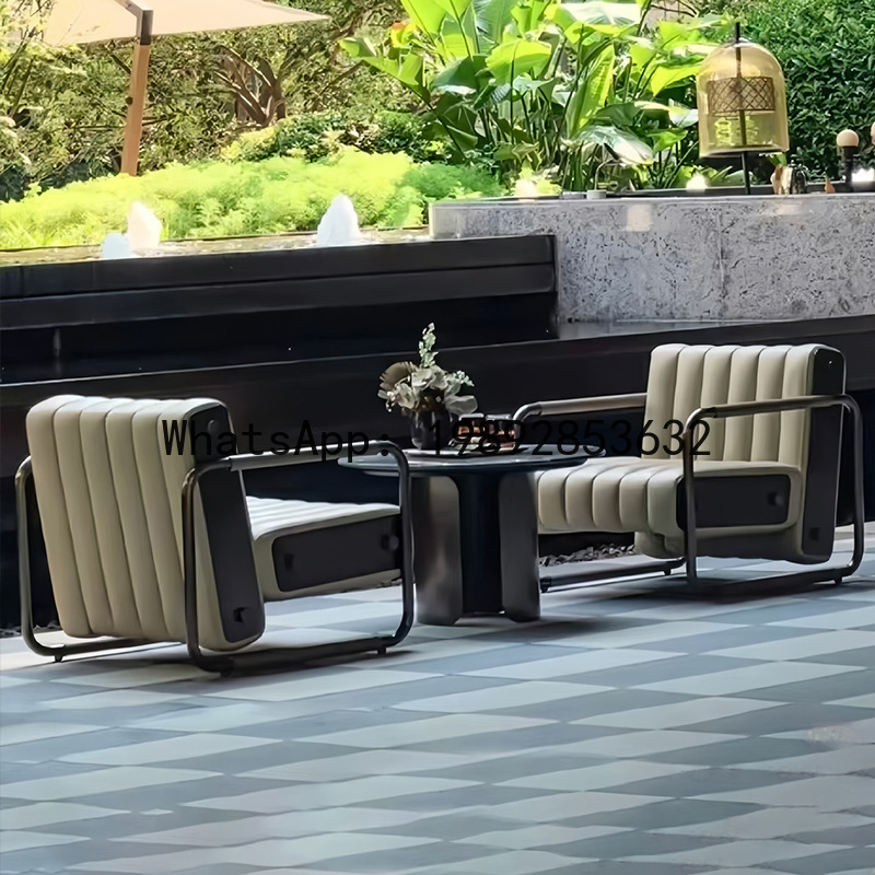 Outdoor Furniture Xl - XL Buitenbank Binnenplaats Jacht Leer Tuinterras