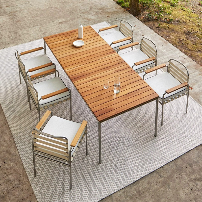 Outdoor Furniture Xl - XL buitentafel en -stoelen Binnenplaats Villa