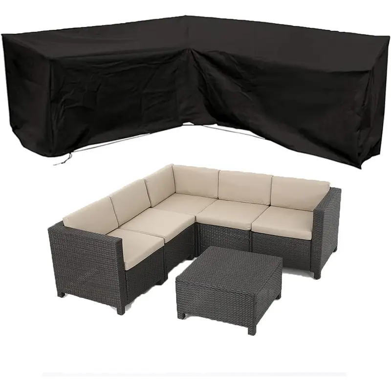 Outdoor Furniture Varnish - Anti-UV L-vormige buitensofa hoes waterdicht winddicht