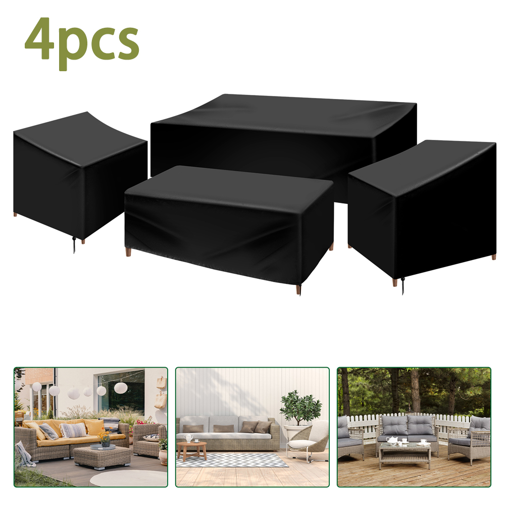 Outdoor Furniture Varnish - 4-delige terrasmeubilair hoes set zware waterdichte