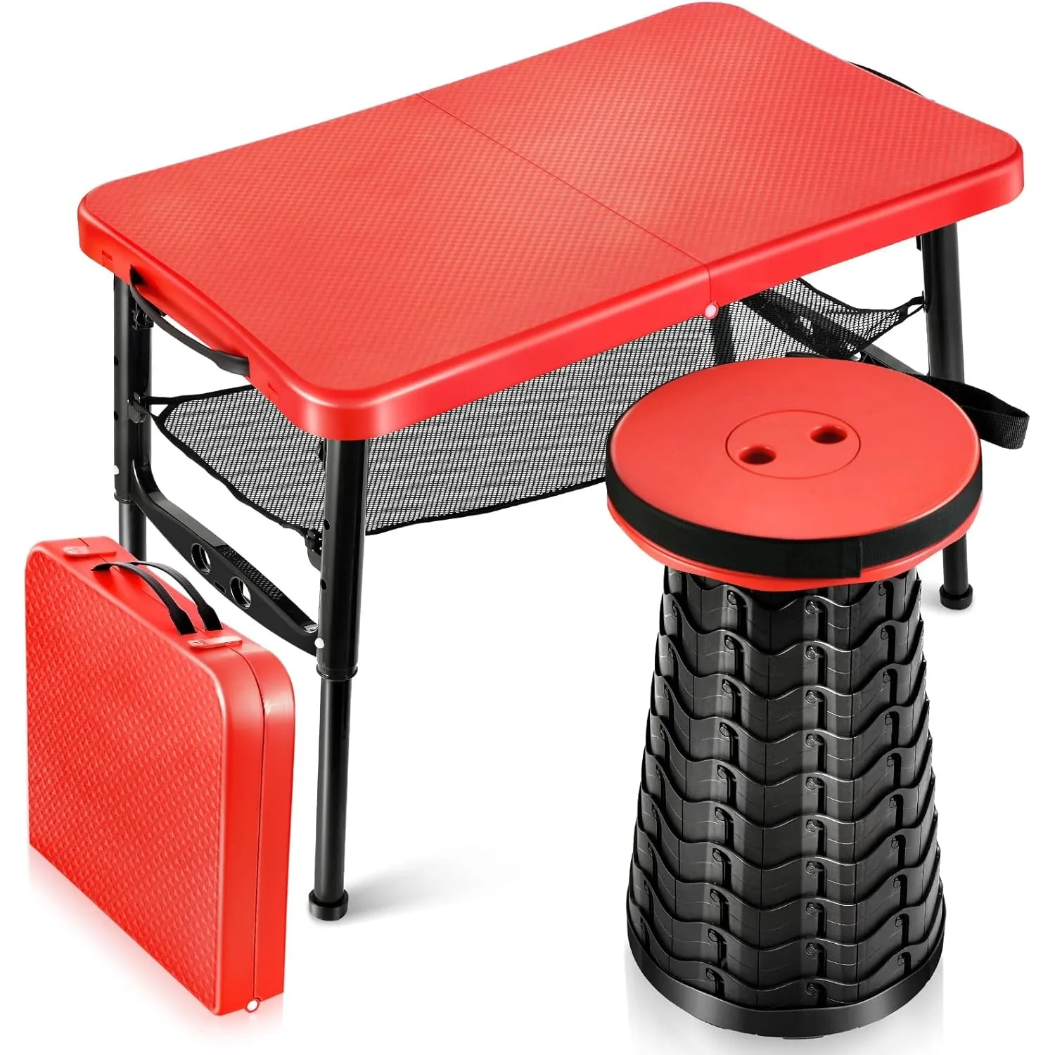 Outdoor Daybed Sofa - Intrekbare klaptafel en krukset Draagbare camping