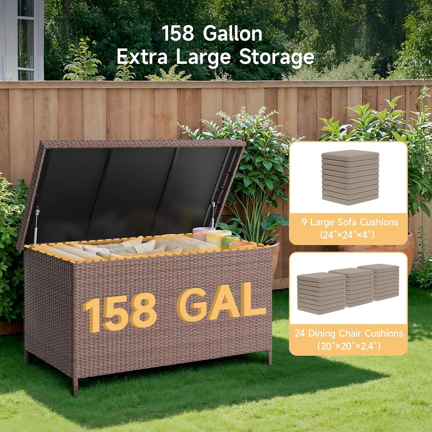 158 Gallon XL Resin Opbergbox  - Outdoor Furniture Xl recensie en prijs