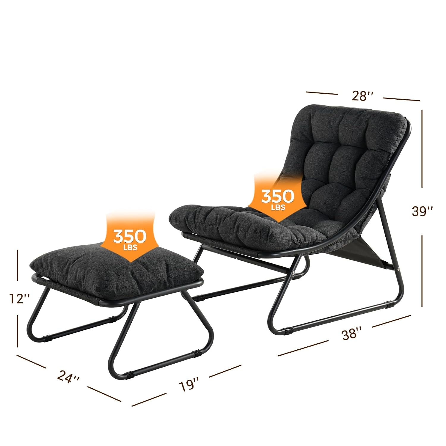 Buitenloungestoel met voetenst - Outdoor Furniture Metal Chairs recensie en prijs