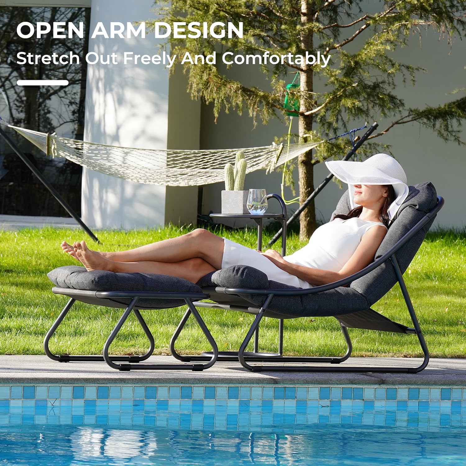 Buitenloungestoel met voetenst - Outdoor Furniture Metal Chairs recensie en prijs