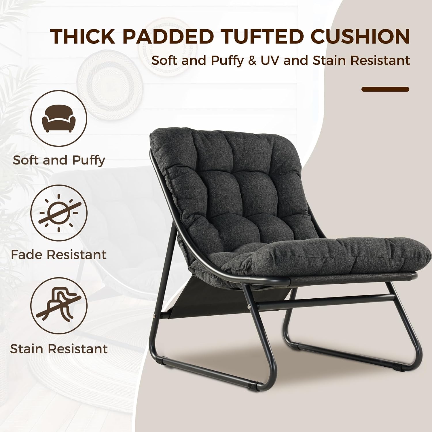 Buitenloungestoel met voetenst - Outdoor Furniture Metal Chairs recensie en prijs