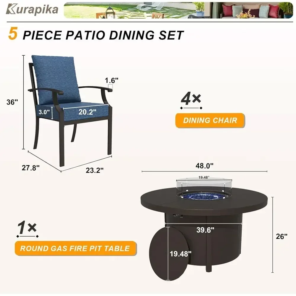 5-delige tuinmeubelset met ron - Outdoor Furniture And Fire Pit recensie en prijs