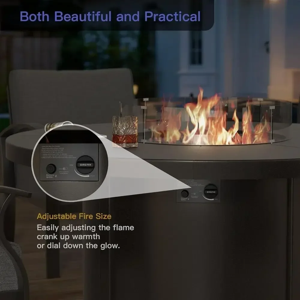5-delige tuinmeubelset met ron - Outdoor Furniture And Fire Pit recensie en prijs