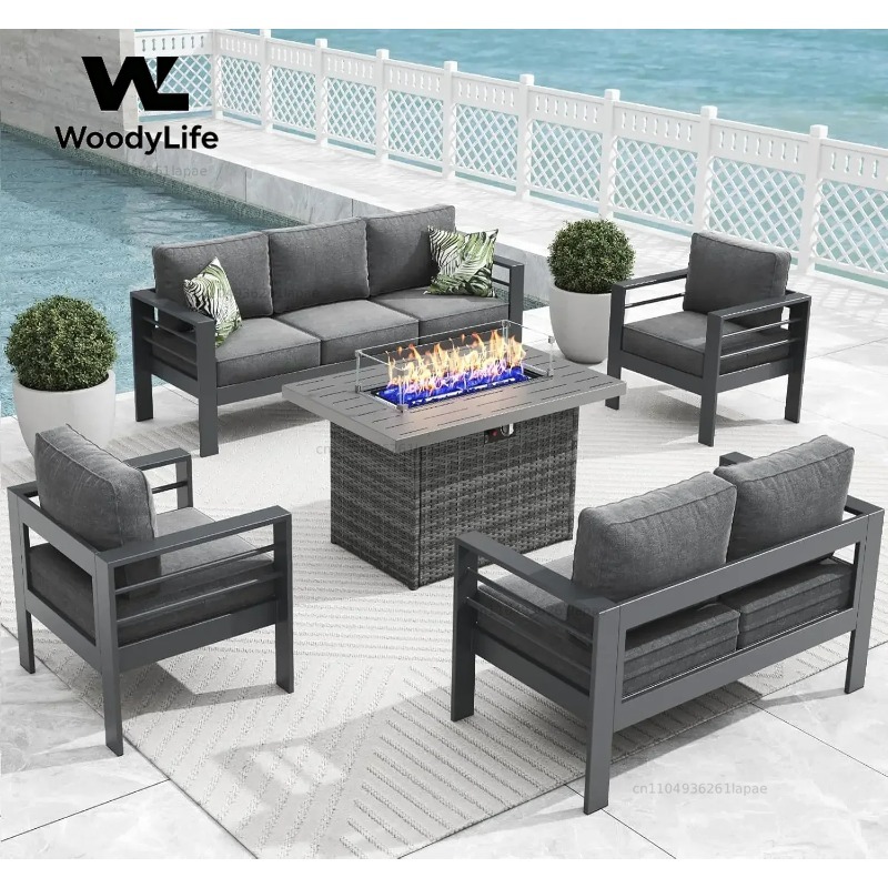 L5-delige moderne aluminium tu - Outdoor Furniture Fire Table recensie en prijs