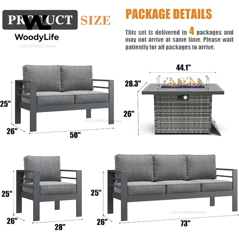 L5-delige moderne aluminium tu - Outdoor Furniture Fire Table recensie en prijs