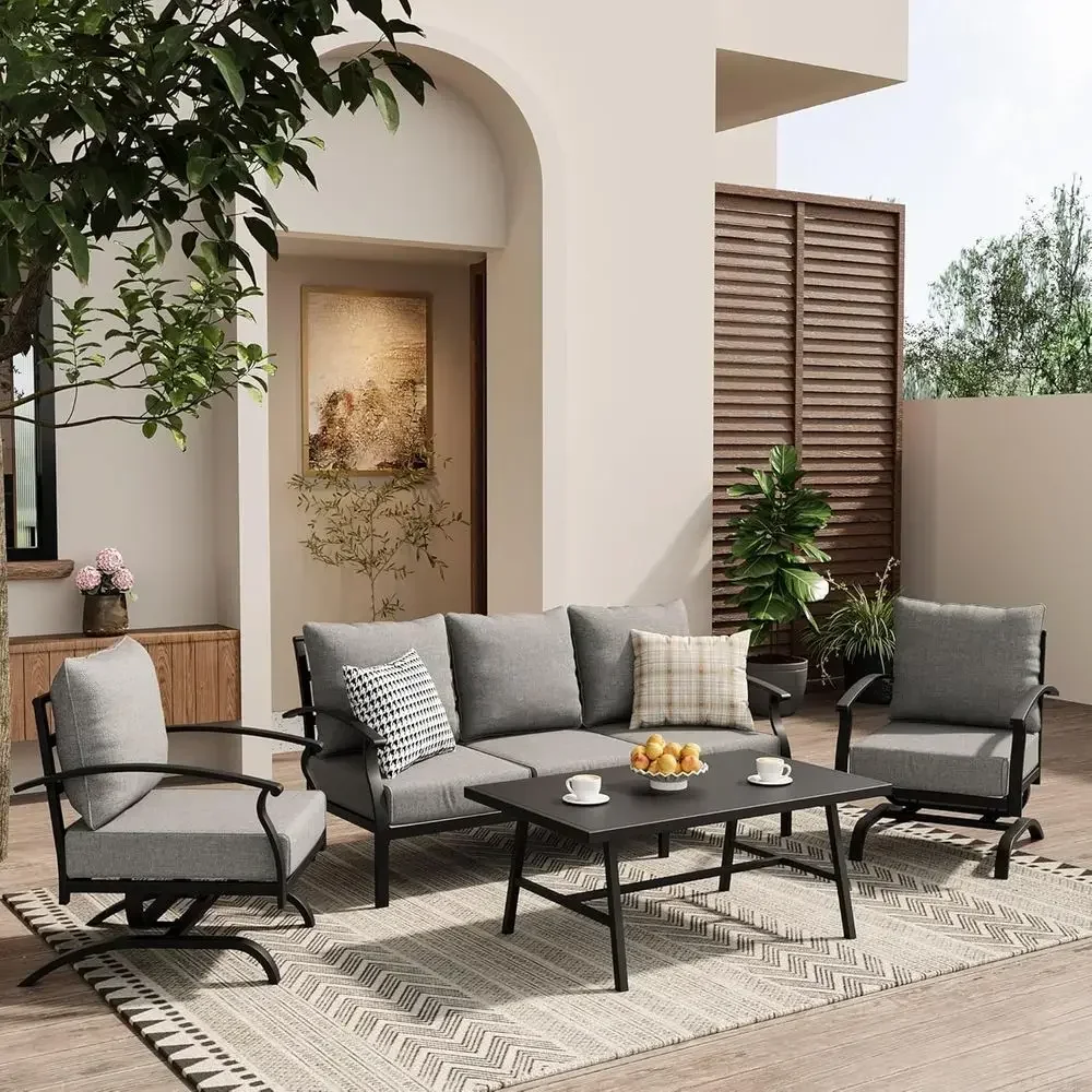 Grijs metalen tuinmeubelset vo - Outdoor Furniture Metal Chairs recensie en prijs