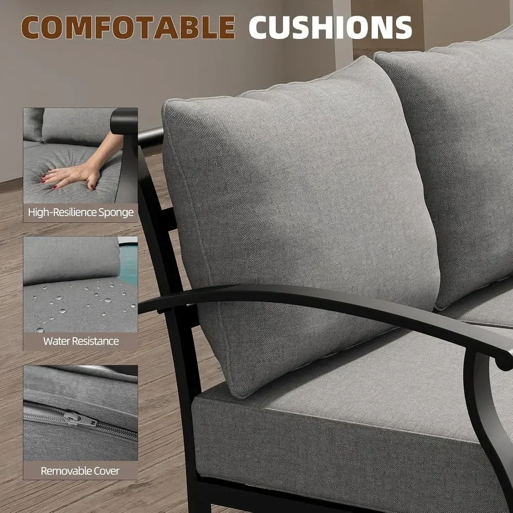 Grijs metalen tuinmeubelset vo - Outdoor Furniture Metal Chairs recensie en prijs