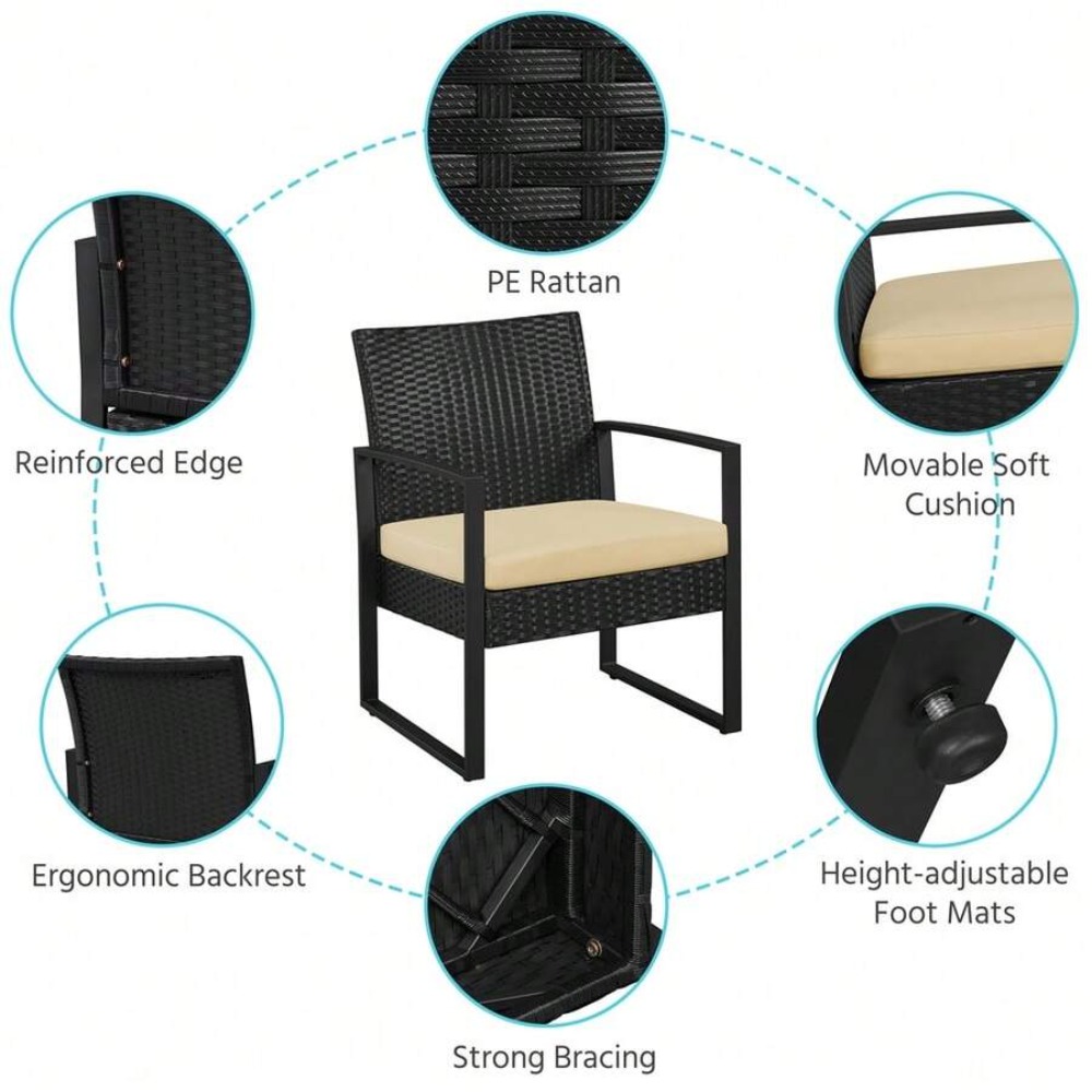 3-delige buitenmeubelset van w - Outdoor Furniture Metal Chairs recensie en prijs