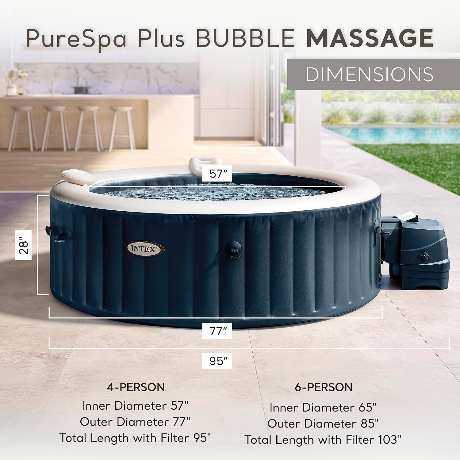 PureSpa 4-persoons opblaasbaar - Inflatable Hot Tub recensie en prijs