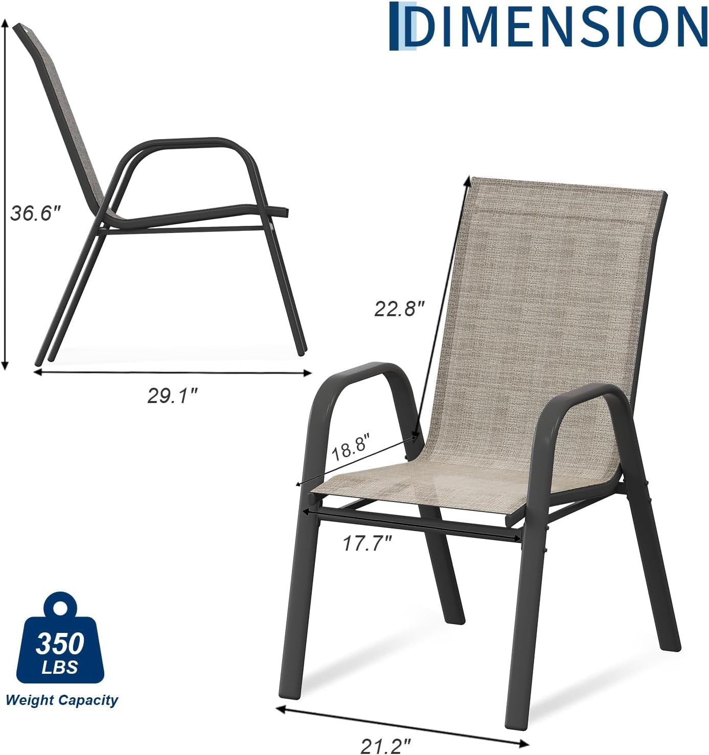Tuinstoelenset van 4, stapelba - Outdoor Furniture Metal Chairs recensie en prijs