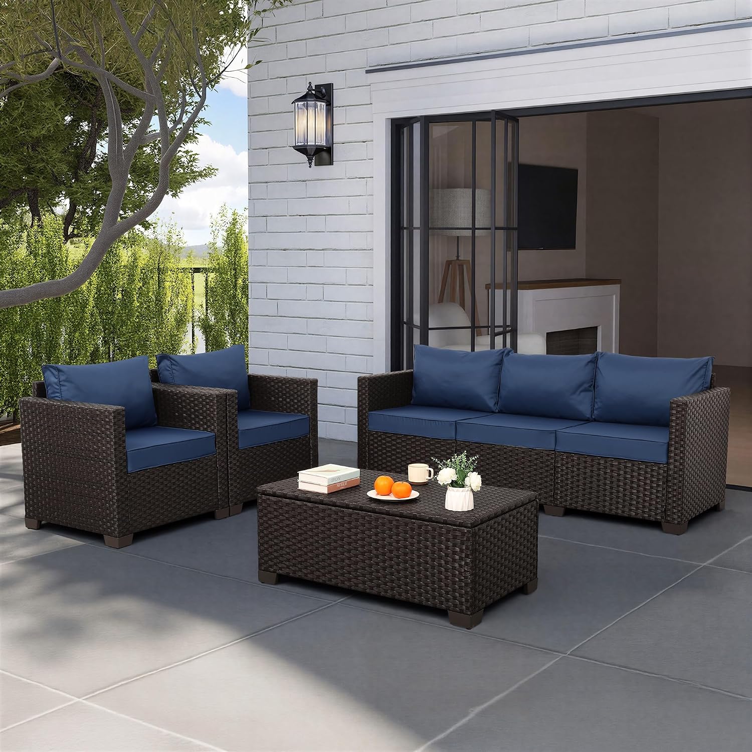 4-delige tuinmeubelset, 45 inc - Outdoor Furniture Fire Table recensie en prijs